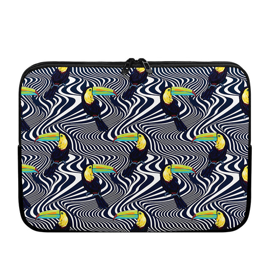 Illusion Toucan Print Laptop Sleeve