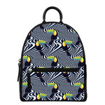 Illusion Toucan Print Leather Backpack