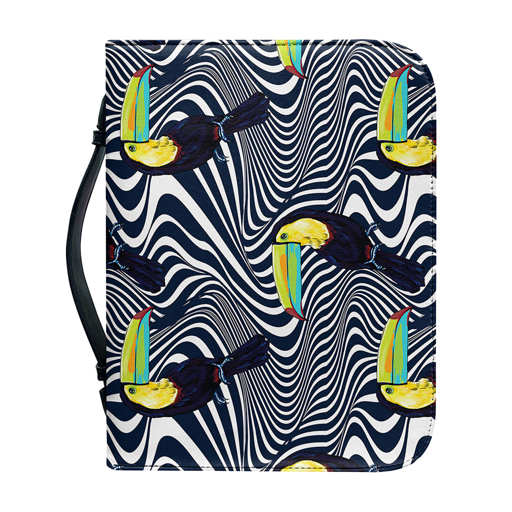 Illusion Toucan Print Leather Bible Cover