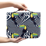 Illusion Toucan Print Leather Bible Cover