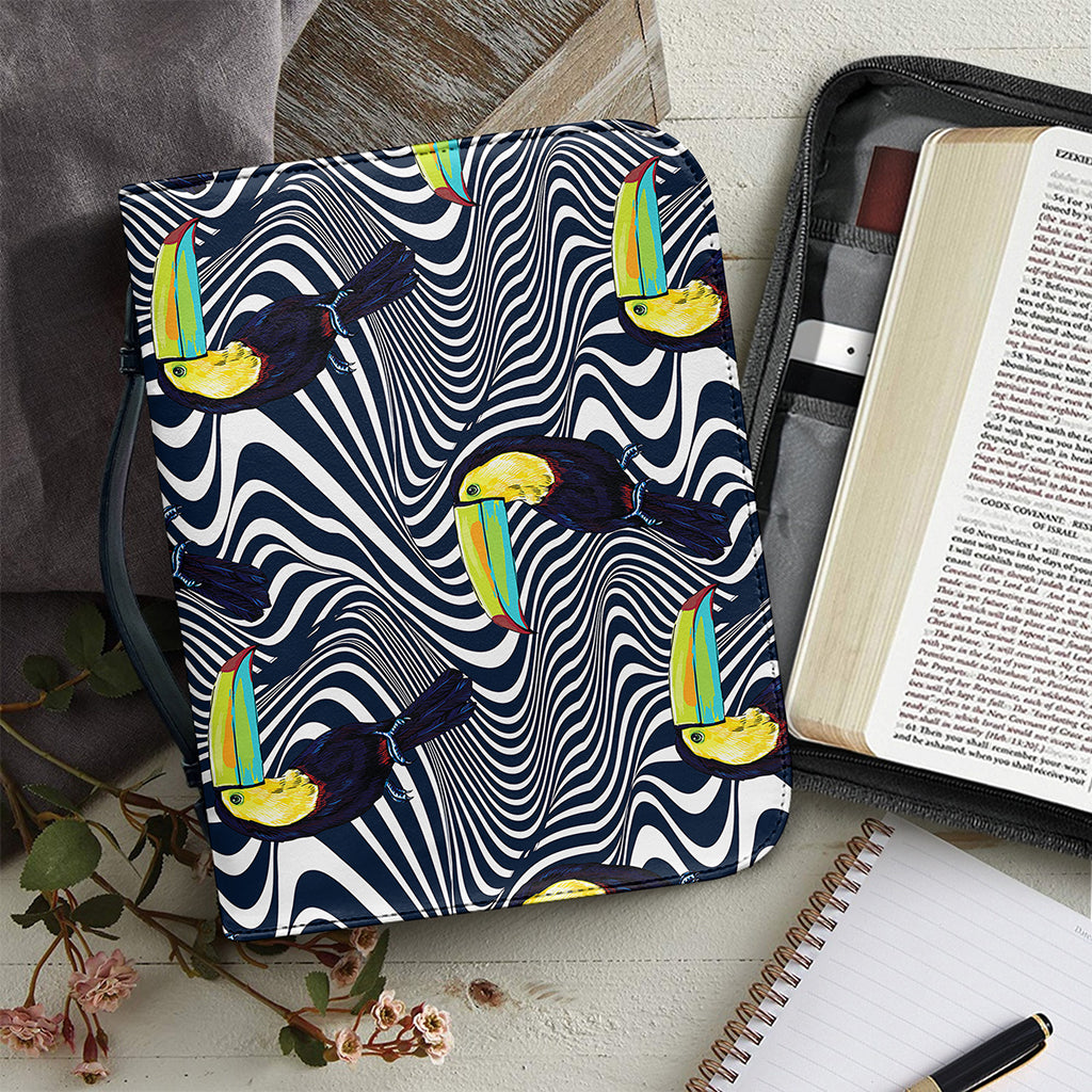 Illusion Toucan Print Leather Bible Cover