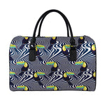 Illusion Toucan Print Leather Duffle Bag