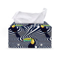 Illusion Toucan Print Leather Tissue Box Cover
