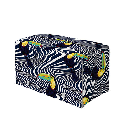 Illusion Toucan Print Leather Tissue Box Cover