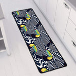 Illusion Toucan Print Long Kitchen Mat