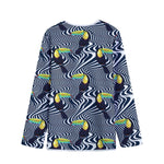 Illusion Toucan Print Long Sleeve Short Coat