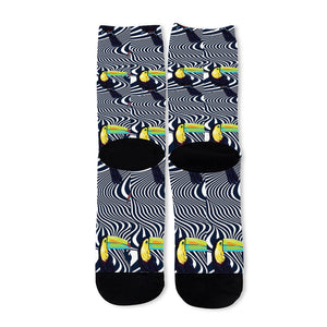 Illusion Toucan Print Long Socks