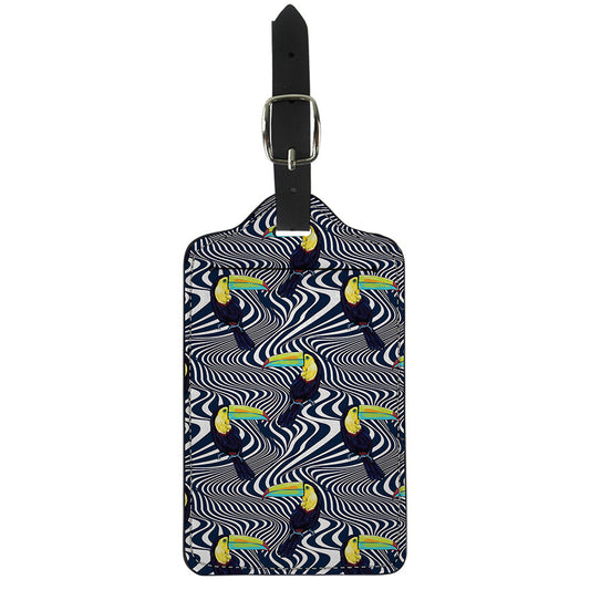 Illusion Toucan Print Luggage Tag