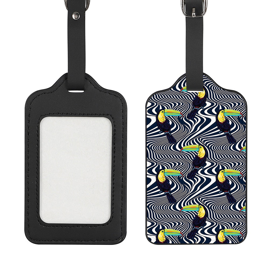 Illusion Toucan Print Luggage Tag