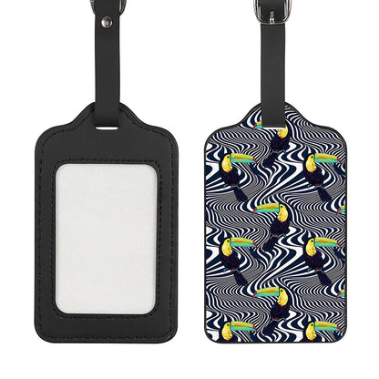 Illusion Toucan Print Luggage Tag