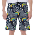 Illusion Toucan Print Men's Beach Shorts