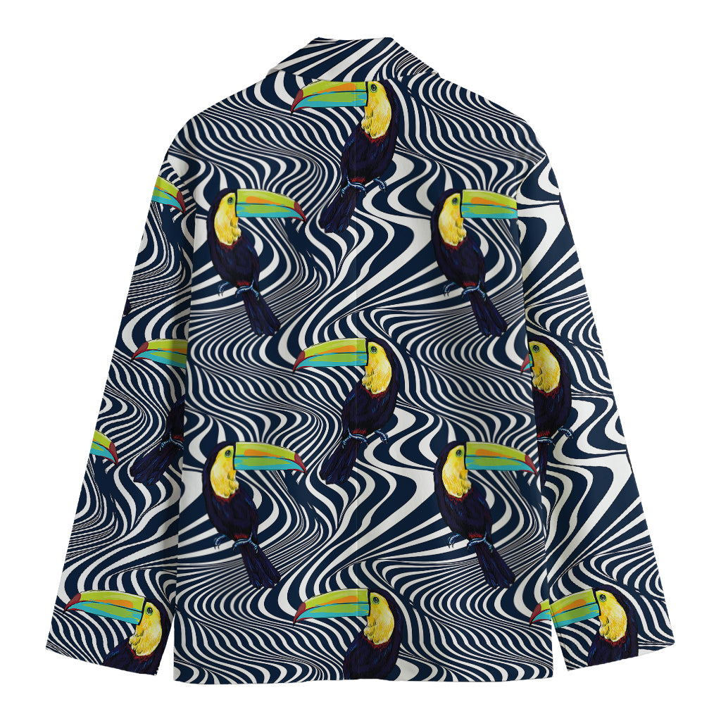 Illusion Toucan Print Men's Blazer