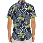 Illusion Toucan Print Men's Deep V-Neck Shirt