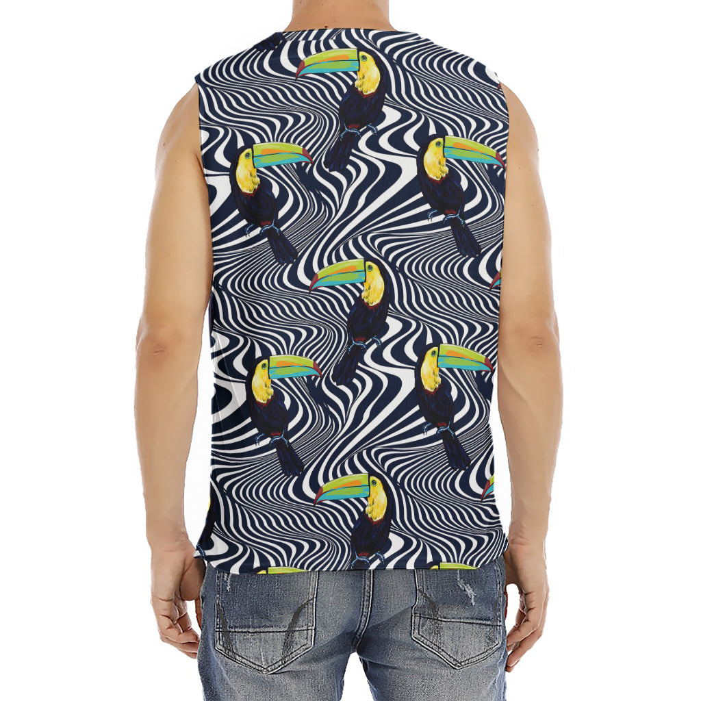 Illusion Toucan Print Men's Fitness Tank Top