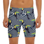 Illusion Toucan Print Men's Long Boxer Briefs