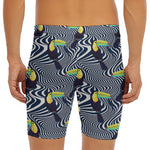 Illusion Toucan Print Men's Long Boxer Briefs