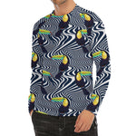 Illusion Toucan Print Men's Long Sleeve Rash Guard