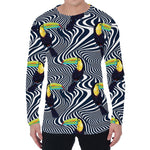 Illusion Toucan Print Men's Long Sleeve T-Shirt