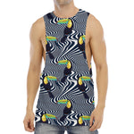 Illusion Toucan Print Men's Muscle Tank Top
