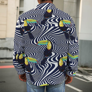 Illusion Toucan Print Men's Shirt Jacket