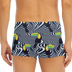 Illusion Toucan Print Men's Short Boxer Briefs
