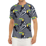 Illusion Toucan Print Men's Short Sleeve Rash Guard