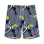 Illusion Toucan Print Men's Sports Shorts