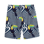 Illusion Toucan Print Men's Sports Shorts