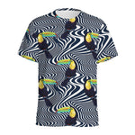 Illusion Toucan Print Men's Sports T-Shirt
