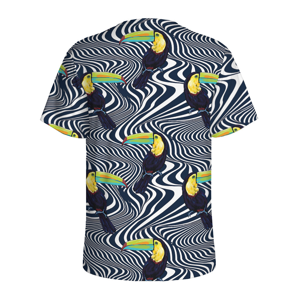 Illusion Toucan Print Men's Sports T-Shirt