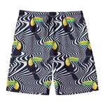 Illusion Toucan Print Men's Swim Trunks