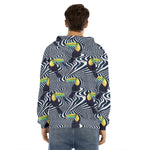 Illusion Toucan Print Men's Velvet Pullover Hoodie
