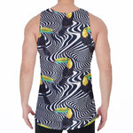 Illusion Toucan Print Men's Velvet Tank Top