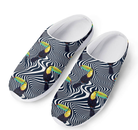 Illusion Toucan Print Mesh Casual Shoes