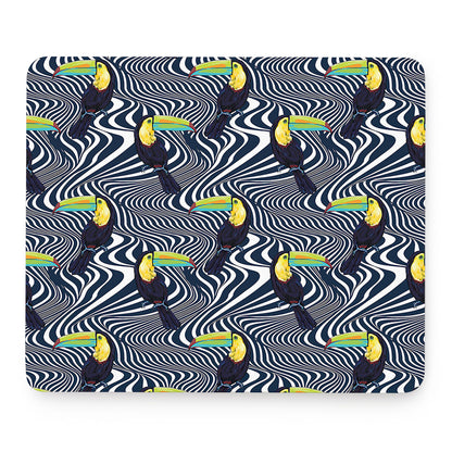Illusion Toucan Print Mouse Pad