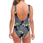 Illusion Toucan Print One Piece Swimsuit