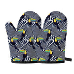 Illusion Toucan Print Oven Mitts