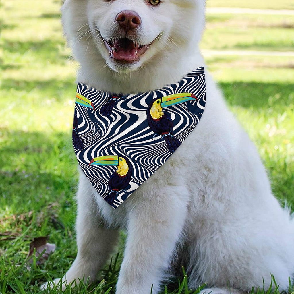 Illusion Toucan Print Over The Collar Dog Bandana