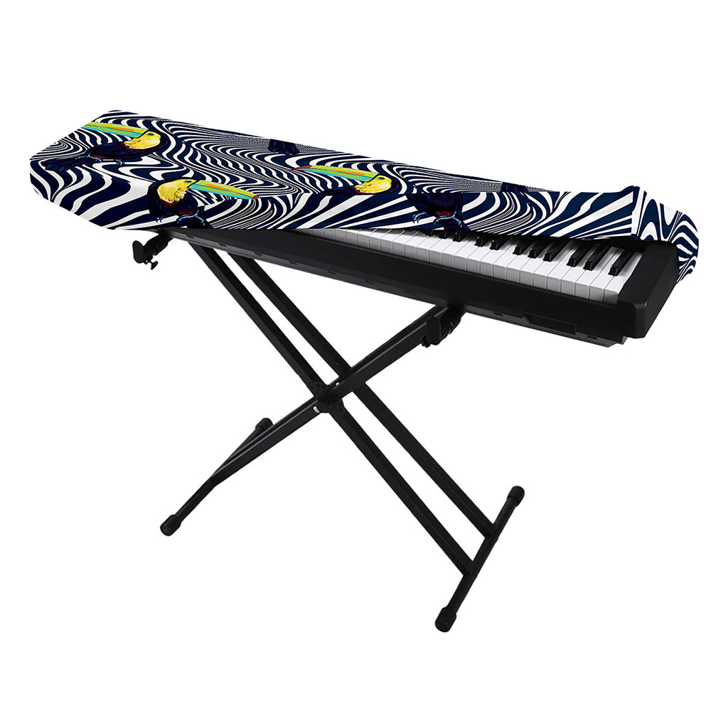 Illusion Toucan Print Piano Keyboard Cover