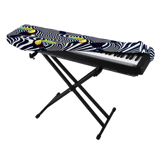 Illusion Toucan Print Piano Keyboard Cover