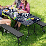 Illusion Toucan Print Picnic Table Cover