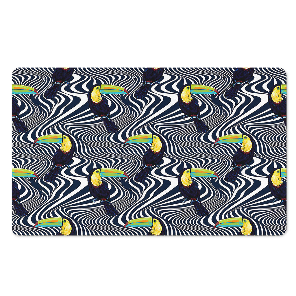 Illusion Toucan Print Polyester Doormat