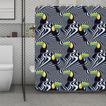 Illusion Toucan Print Polyester Shower Curtain