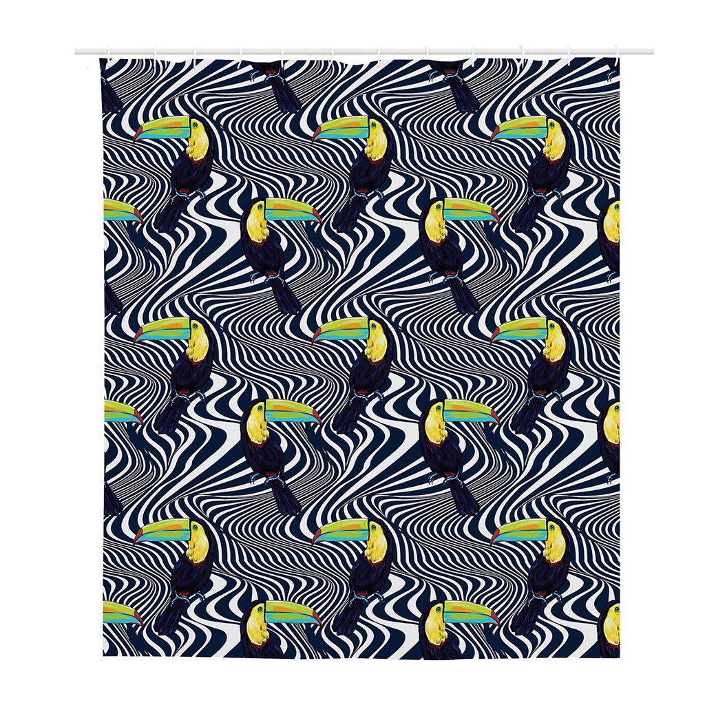 Illusion Toucan Print Polyester Shower Curtain