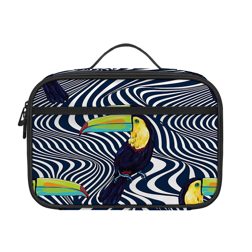 Illusion Toucan Print Portable Lunch Bag
