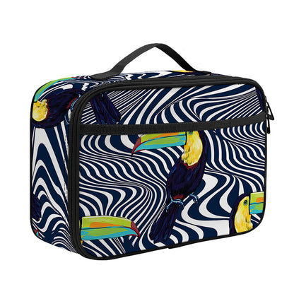 Illusion Toucan Print Portable Lunch Bag