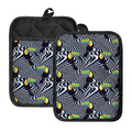 Illusion Toucan Print Pot Holders With Pocket