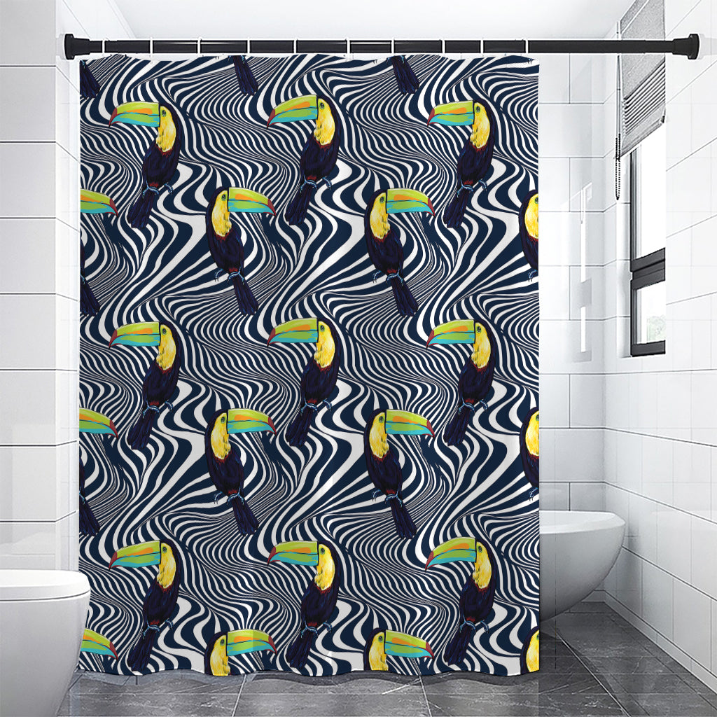 Illusion Toucan Print Premium Shower Curtain