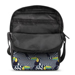 Illusion Toucan Print Rectangular Crossbody Bag
