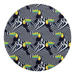 Illusion Toucan Print Round Blanket